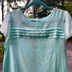 Elle Mint Green Short Sleeve Shirt